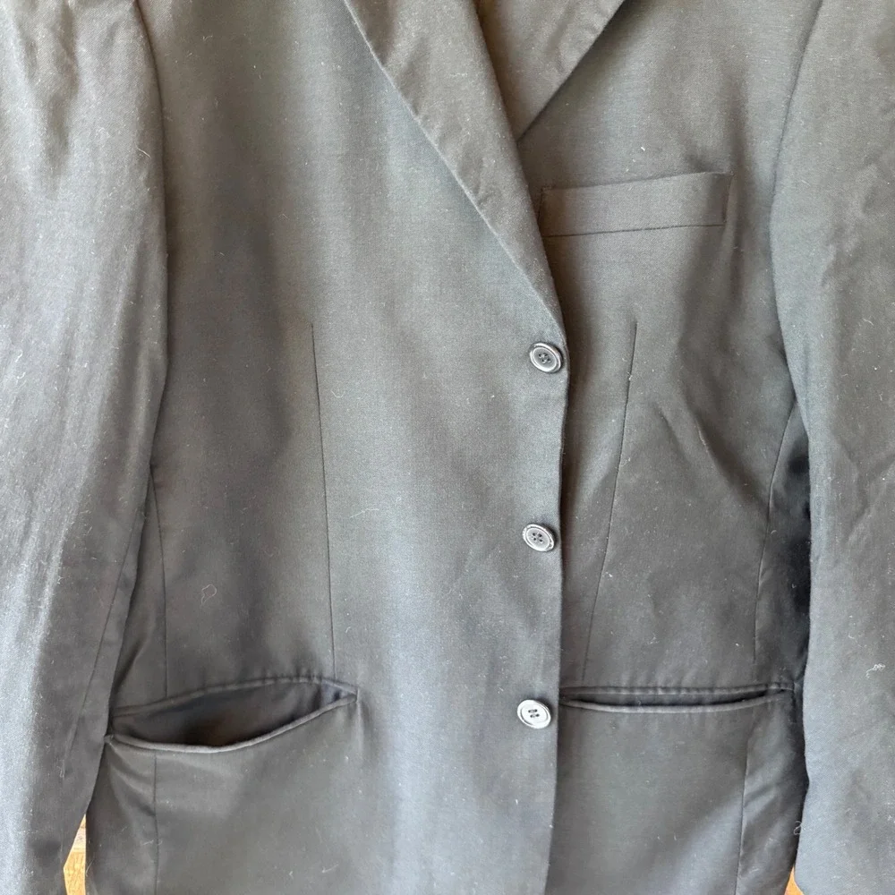 Mantoni Blazer 100% Virgin Wool 44 Black Coat Italy Exclusive Cassara Clothiers